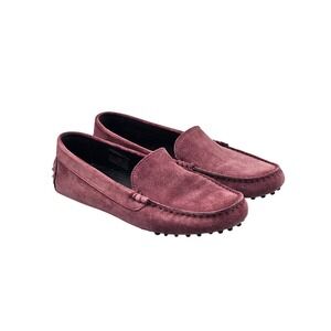 M. GEMI Women's Size 37.5/ 6.5 US EUC Felize Purple Suede Driver Moccasin Flats